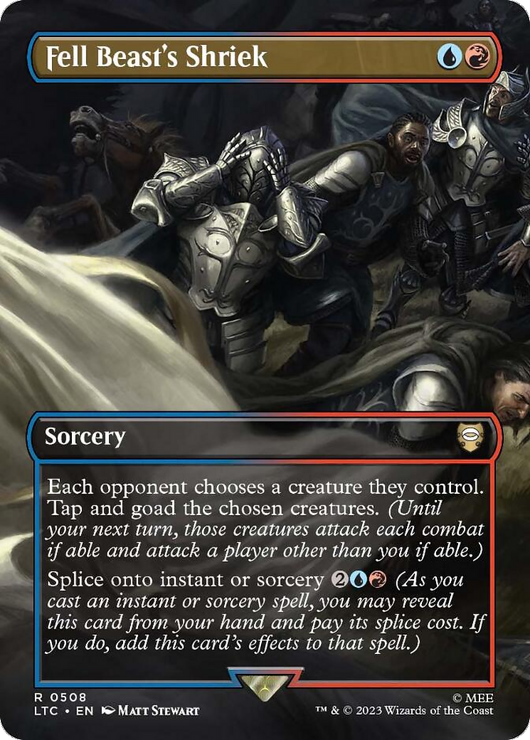 Fell Beast's Shriek (Borderless) (LTC-508) - Tales of Middle-earth Commander Foil