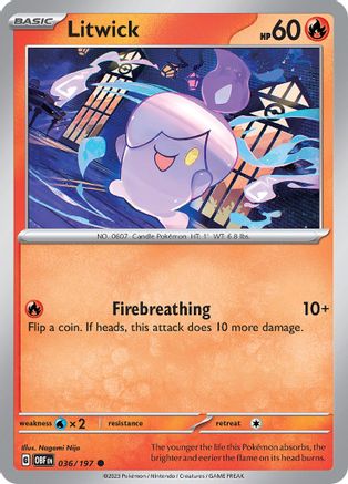 Litwick 036 SV03 Obsidian Flames - Common