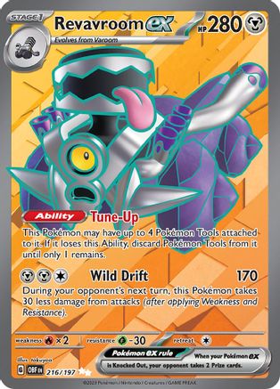 Revavroom ex 216/197 - Holofoil SV03 Obsidian Flames - Ultra Rare