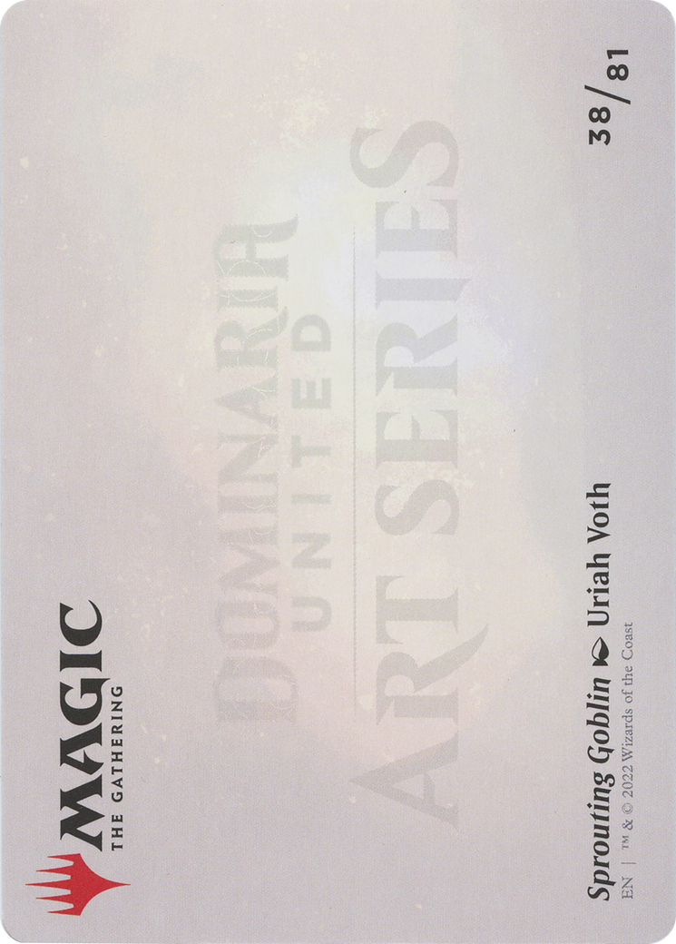 Sprouting Goblin // Sprouting Goblin (ADMU-038) - Dominaria United Art Series (Borderless) Foil