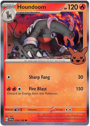 Houndoom 034 - Holofoil Trick or Trade BOOster Bundle 2023 - Common