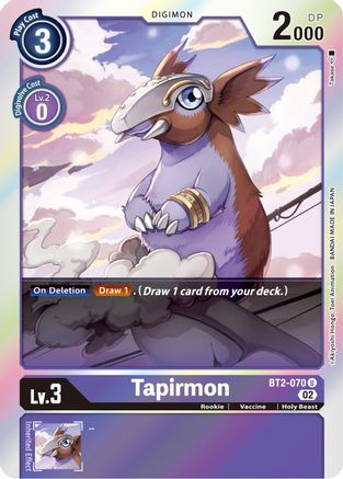 Tapirmon (Resurgence Booster Reprint) (BT2-070) - Resurgence Booster Foil