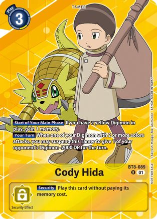 Cody Hida (Tamer Party Pack -The Beginning-) (BT8-089) - New Awakening Foil