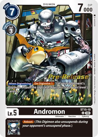 Andromon (ST15-10) - Starter Deck 15: Dragon of Courage Pre-Release Cards Foil