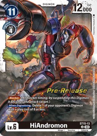 HiAndromon (ST15-13) - Starter Deck 15: Dragon of Courage Pre-Release Cards Foil