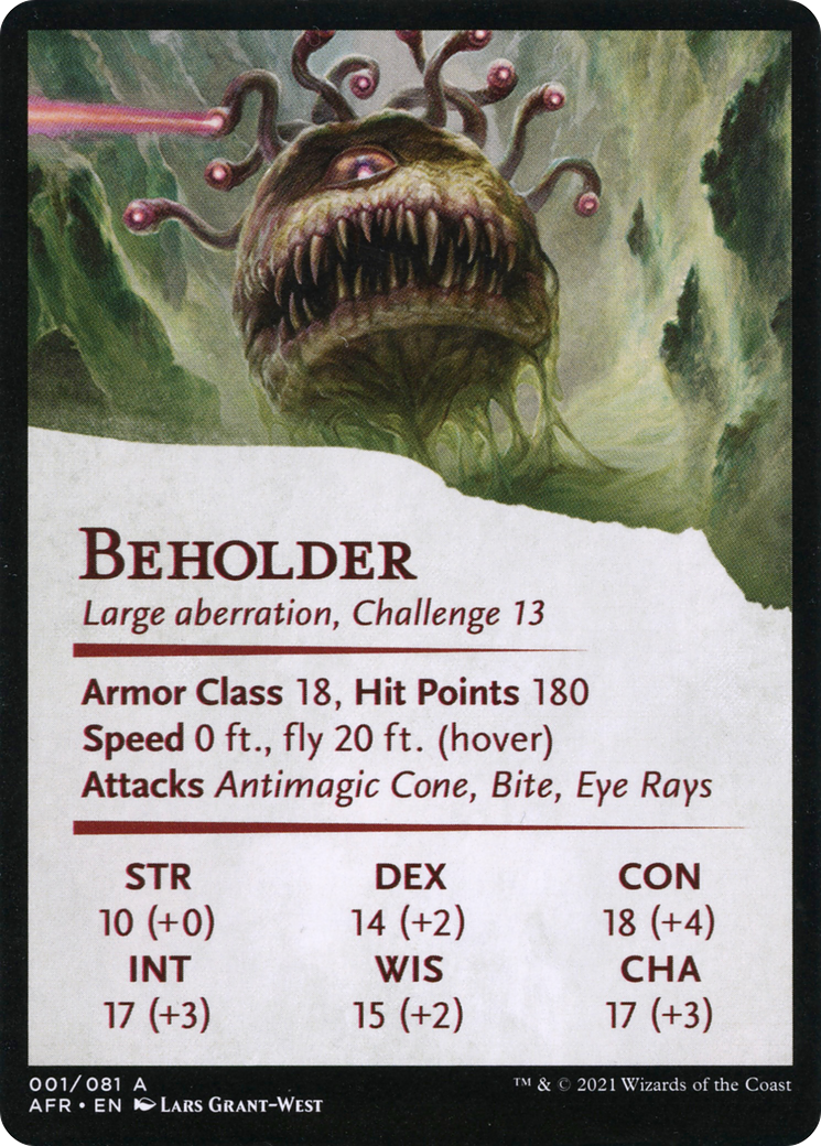 Baleful Beholder // Beholder (AAFR-001) - Adventures in the Forgotten Realms Art Series (Borderless)