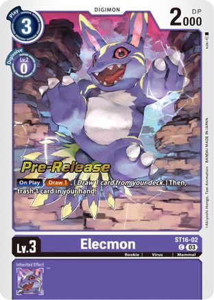 Elecmon (ST16-02) - Starter Deck 16: Wolf of Friendship Pre-Release Cards Foil