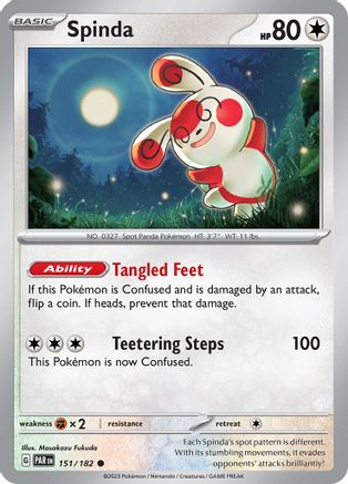 Spinda 151 - Reverse Holofoil SV04 Paradox Rift - Common