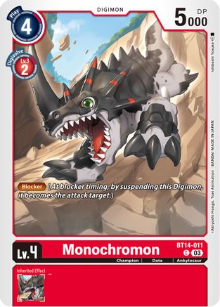 Monochromon (BT14-011) - Blast Ace