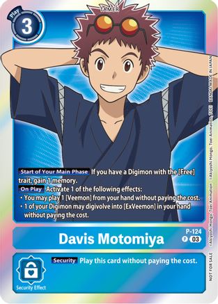 Davis Motomiya - P-124 (Tamer Party Pack -The Beginning- Ver. 2.0) (P-124) - Digimon Promotion Cards Foil