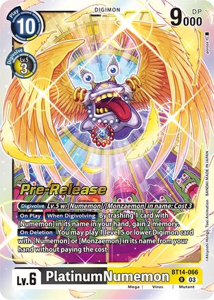 PlatinumNumemon (BT14-066) - Blast Ace Pre-Release Cards Foil