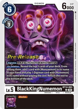 BlackKingNumemon (BT14-063) - Blast Ace Pre-Release Cards Foil
