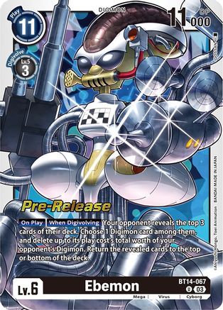 Ebemon (BT14-067) - Blast Ace Pre-Release Cards Foil