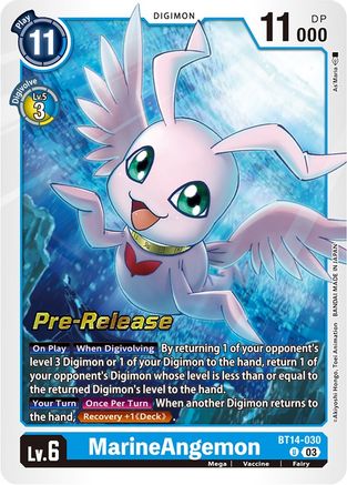 MarineAngemon (BT14-030) - Blast Ace Pre-Release Cards Foil