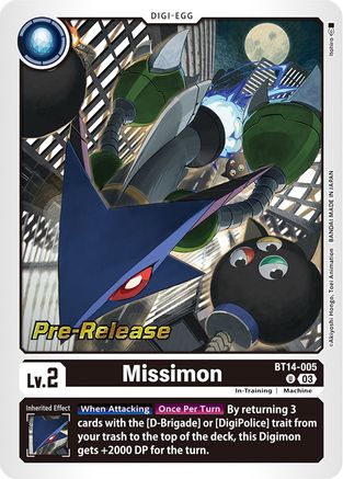 Missimon (BT14-005) - Blast Ace Pre-Release Cards Foil
