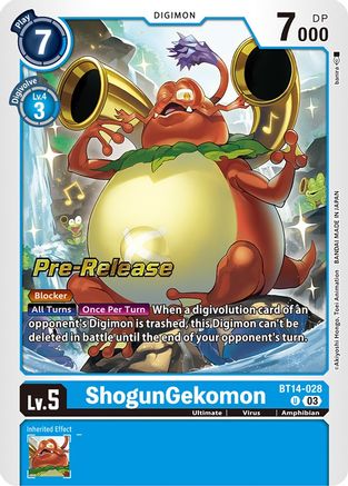 ShogunGekomon (BT14-028) - Blast Ace Pre-Release Cards Foil