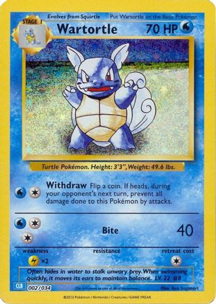 Wartortle 002 - Holofoil Trading Card Game Classic - Classic Collection