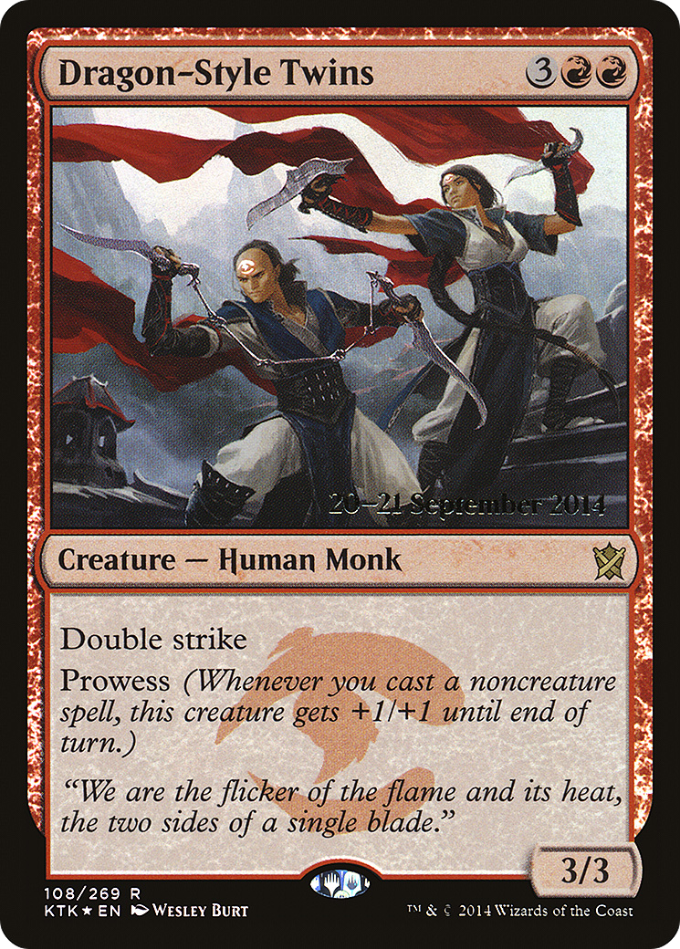 Dragon-Style Twins (PRE-108S) - Khans of Tarkir Promos Foil
