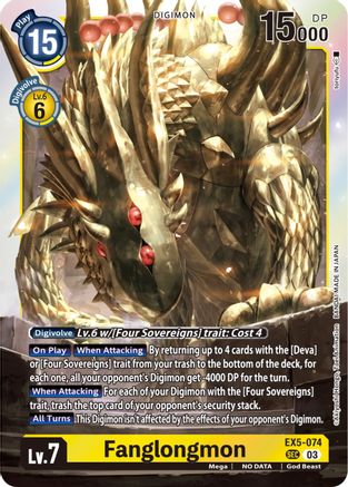 Fanglongmon (Textured) (EX5-074) - Animal Colosseum Foil