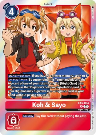 Koh & Sayo (EX5-064) - Animal Colosseum Foil
