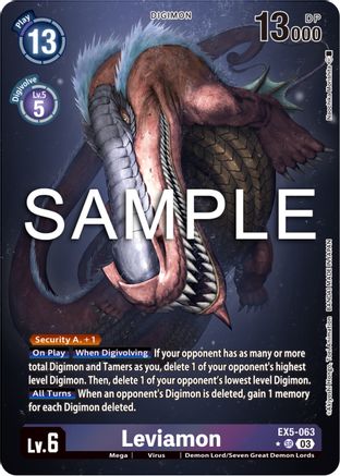 Leviamon (Alternate Art) (EX5-063) - Animal Colosseum Foil