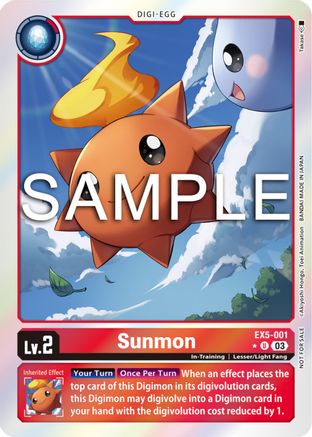 Sunmon (Animal Colosseum Box Promotion Pack) (EX5-001) - Animal Colosseum Foil