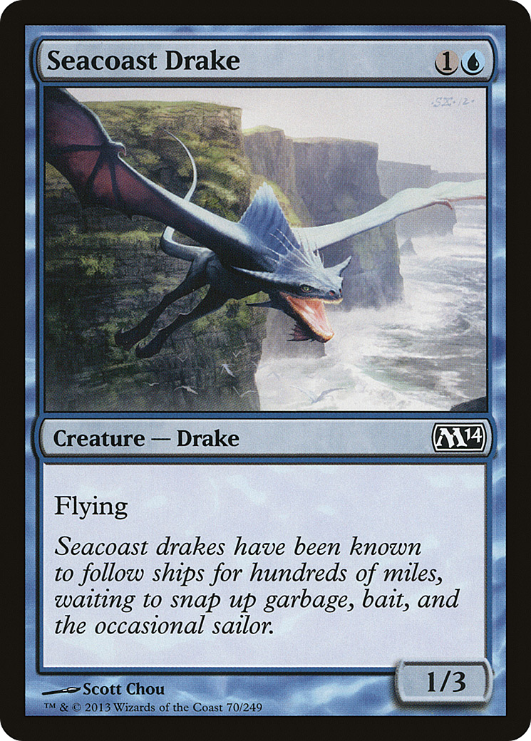 Seacoast Drake (M14-070) - Magic 2014 Foil