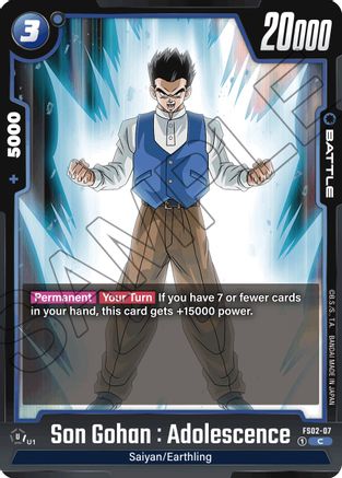 Son Gohan : Adolescence (FS02-07) - Starter Deck 2 Vegeta