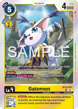 Gatomon (BT15-037) - Exceed Apocalypse Foil