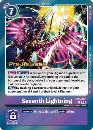 Seventh Lightning (BT15-100) - Exceed Apocalypse Pre-Release Cards Foil