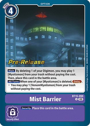 Mist Barrier (BT15-098) - Exceed Apocalypse Pre-Release Cards Foil