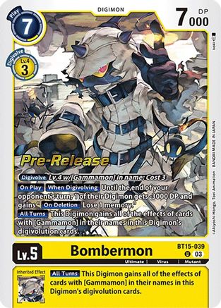 Bombermon (BT15-039) - Exceed Apocalypse Pre-Release Cards Foil