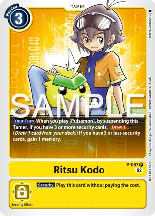 Ritsu Kodo - P-087 (Exceed Apocalypse Pre-Release) (P-087) - Digimon Promotion Cards