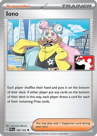 Iono 185 Prize Pack Series Cards - Uncommon