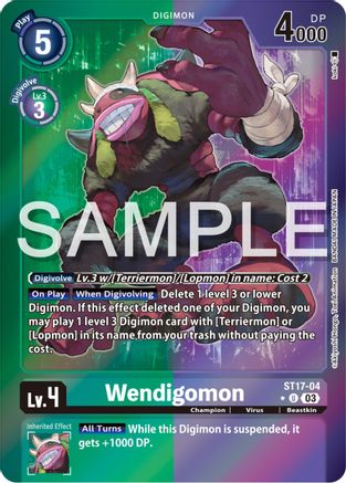 Wendigomon (Advanced Deck Set Double Typhoon Secret Pack) (ST17-04) - Starter Deck 17: Double Typhoon Advanced Deck Set Foil