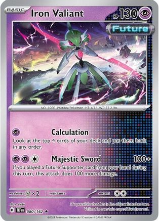 Iron Valiant 080/162 - Holofoil SV05 Temporal Forces - Rare