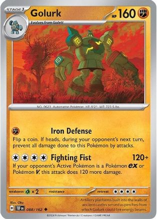 Golurk 088 - Reverse Holofoil SV05 Temporal Forces - Uncommon