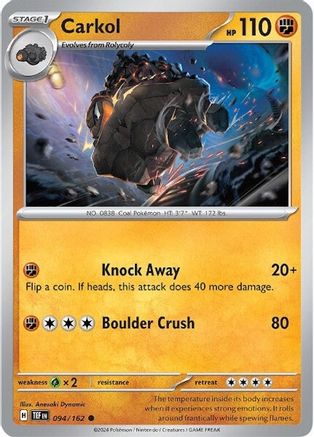 Carkol 094 - Reverse Holofoil SV05 Temporal Forces - Common