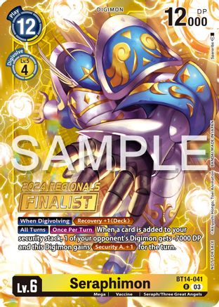 Seraphimon (2024 Regionals Finalist) (BT14-041) - Blast Ace Foil