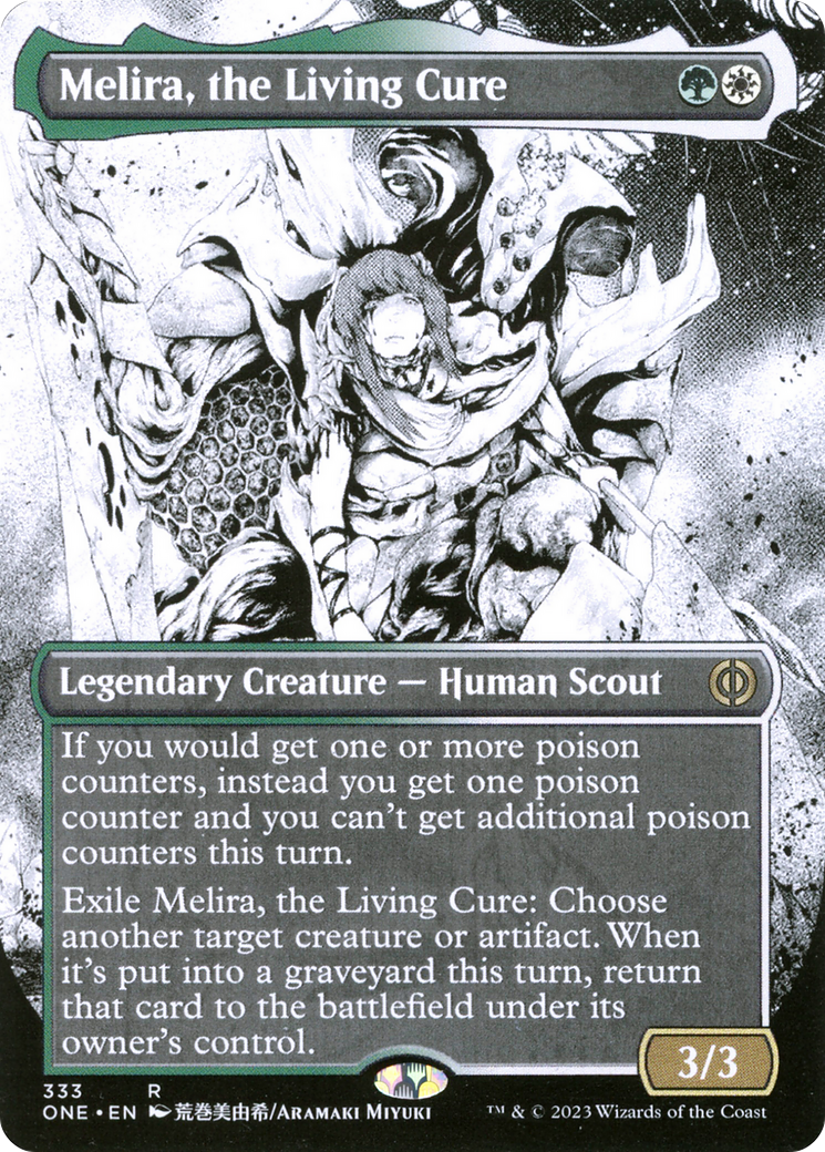 Melira, the Living Cure (Borderless) (ONE-333) - Phyrexia: All Will Be One: (Showcase)