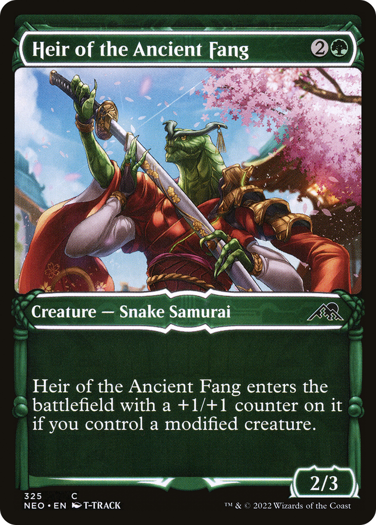 Heir of the Ancient Fang (Showcase) (NEO-325) - Kamigawa: Neon Dynasty: (Showcase) Foil