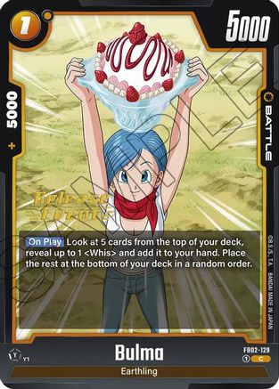 Bulma - FB02-129 (FB02-129) - Blazing Aura Release Event Cards