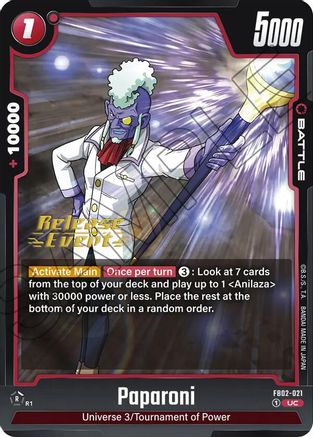 Paparoni (FB02-021) - Blazing Aura Release Event Cards
