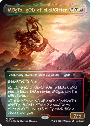 MOgIs, gOD of sLaUGHter (9994) (Rainbow Foil) (SLD-9994) - Secret Lair Drop Series Foil