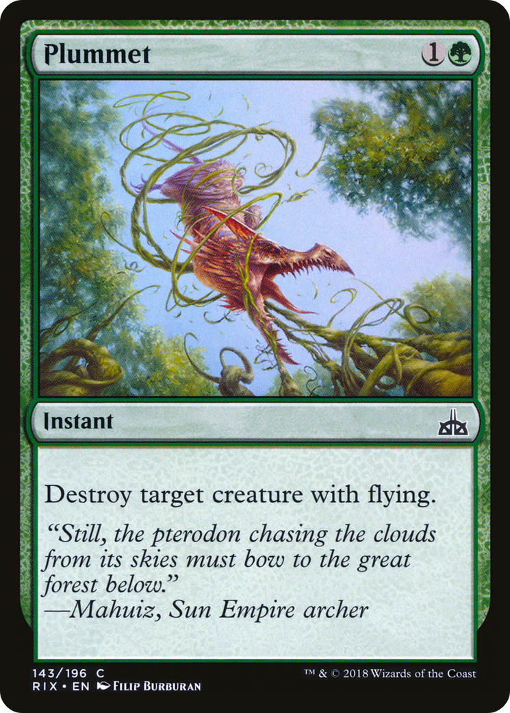 Plummet (RIX-143) - Rivals of Ixalan Foil