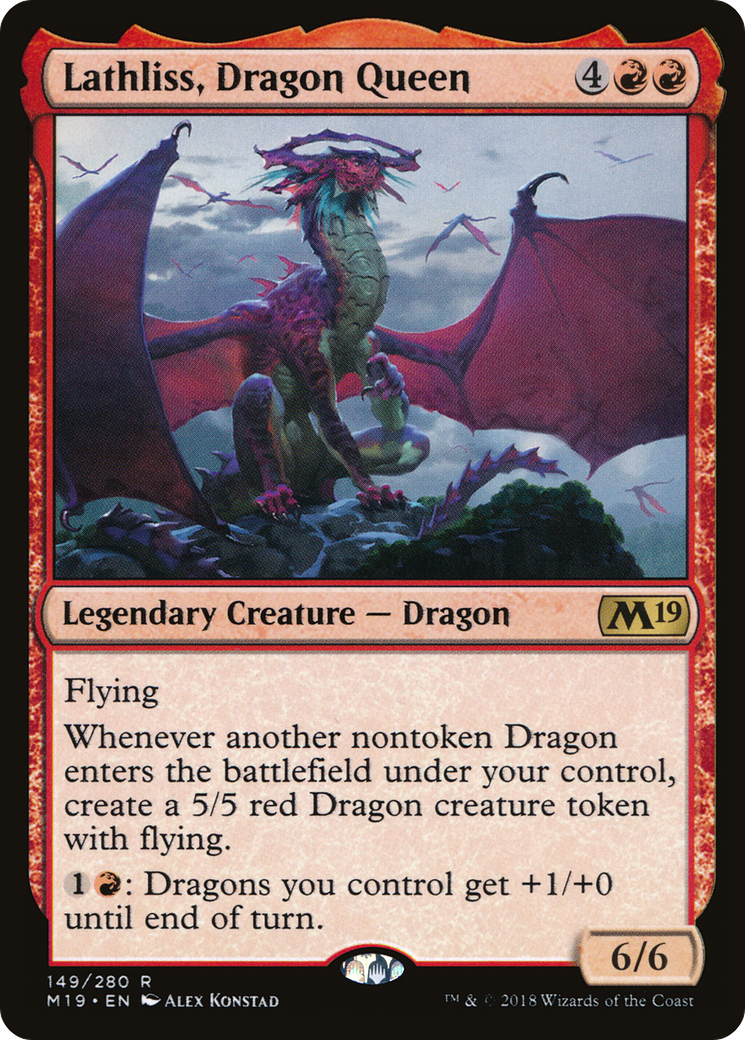 Lathliss, Dragon Queen (M19-149) - Core Set 2019 Foil