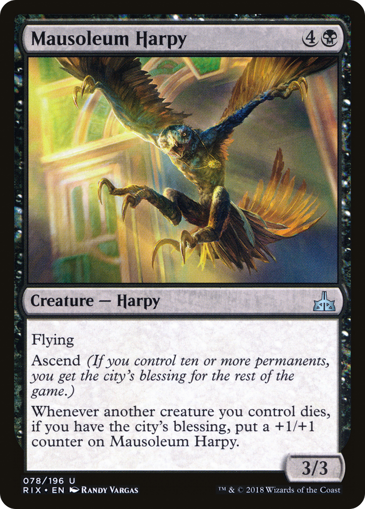 Mausoleum Harpy (RIX-078) - Rivals of Ixalan Foil