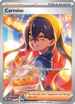 Carmine 217/167 - Holofoil SV06 Twilight Masquerade - Special Illustration Rare