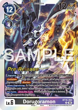Dorugoramon (BT16-064) - Beginning Observer Pre-Release Cards Foil