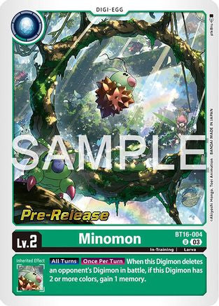 Minomon (BT16-004) - Beginning Observer Pre-Release Cards Foil
